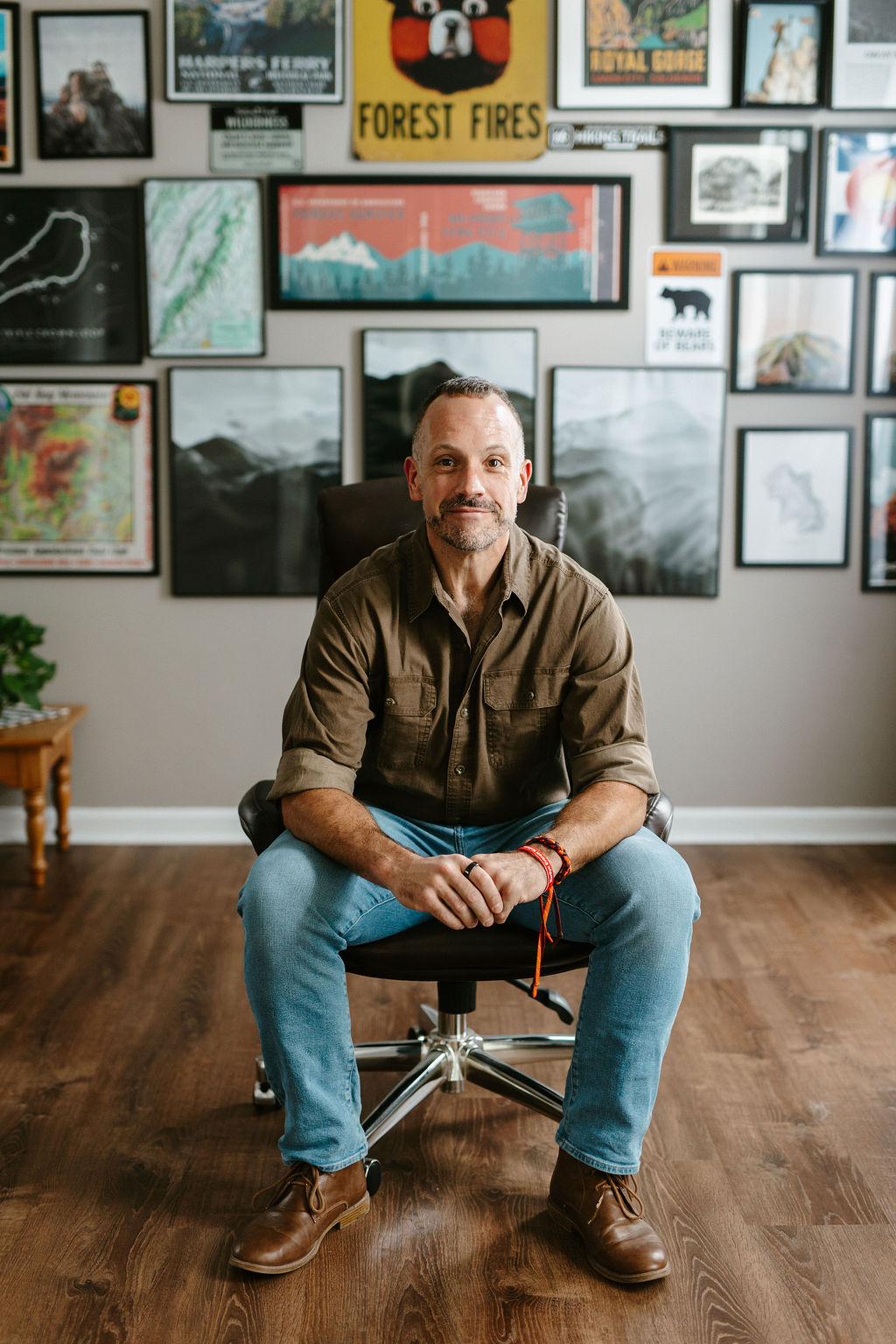 Chase Butala seated in his office